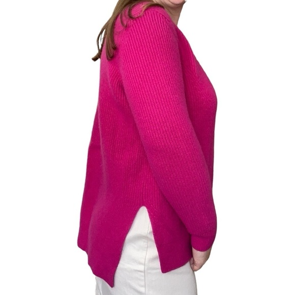 Akris Punto Pink Wool/Cashmere Blend Knit Sweater Size 14 - Picture 3 of 6